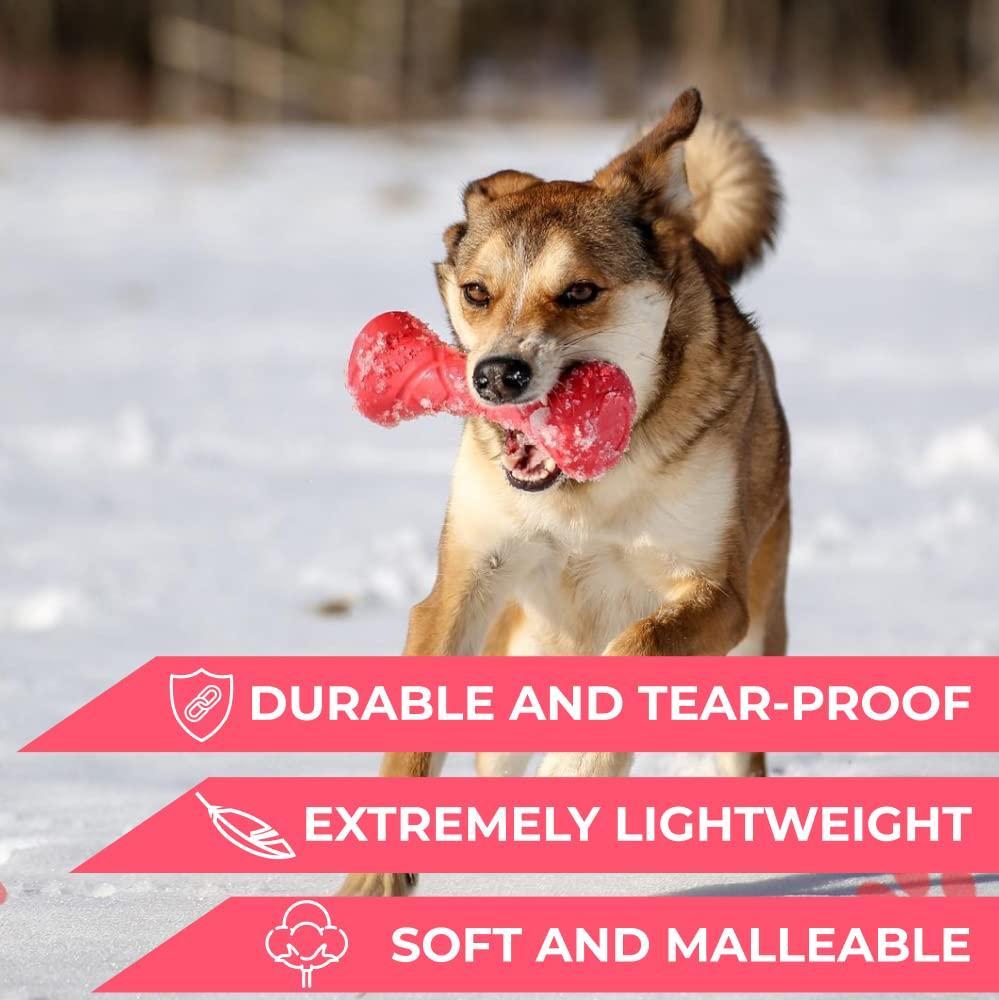 Dumbbell Dog Fetch Toy - Indoor/Outdoor Barbell Toy for Large/Medium/Small Dogs