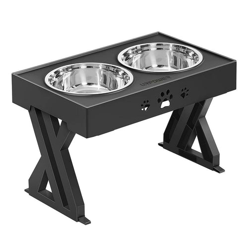 Stainless Steel Elevated Adjustable Dog Bowl Feeder