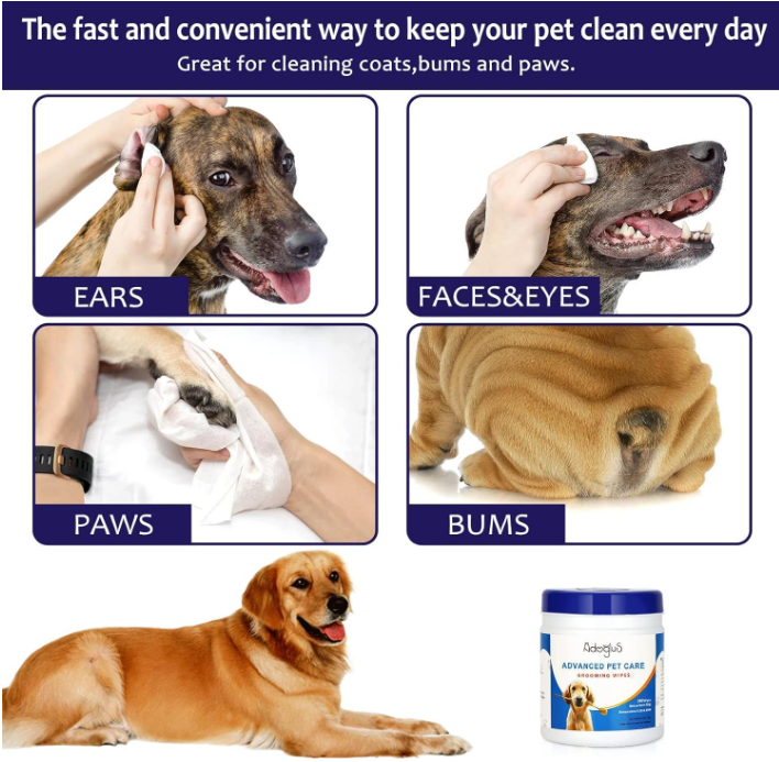 Super soft pet wipes with free cotton swabs