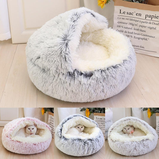 Plush cat bed/house.