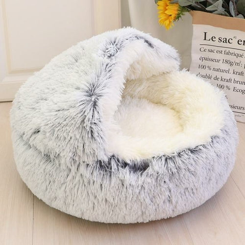 Plush cat bed/house.