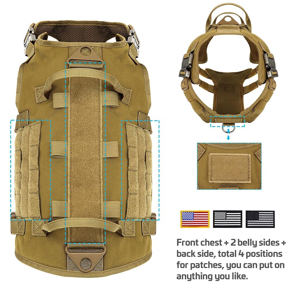 Military Tactical Dog Harness/Training Harness Vest c/w Leash.